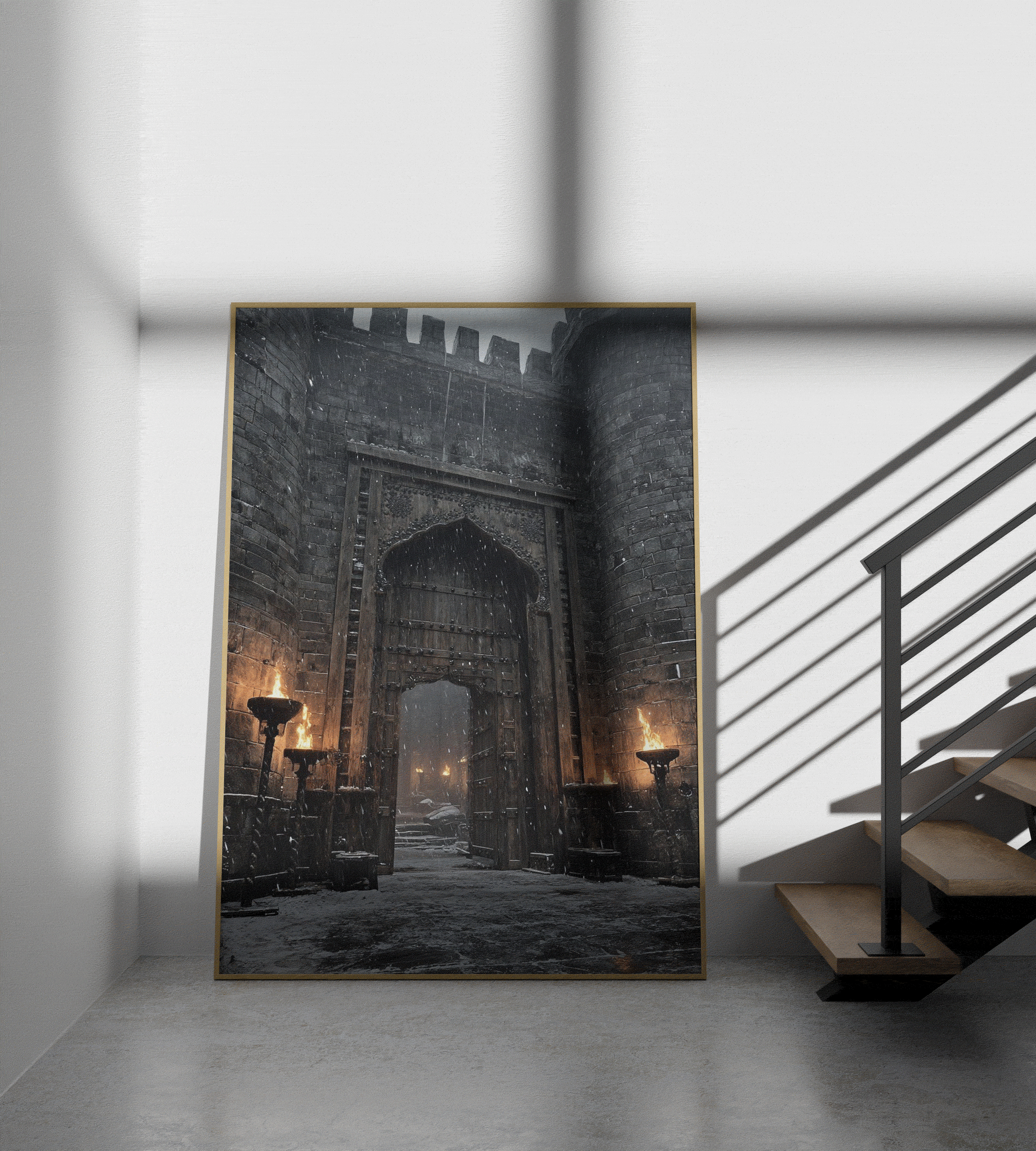 城堡大门艺术画