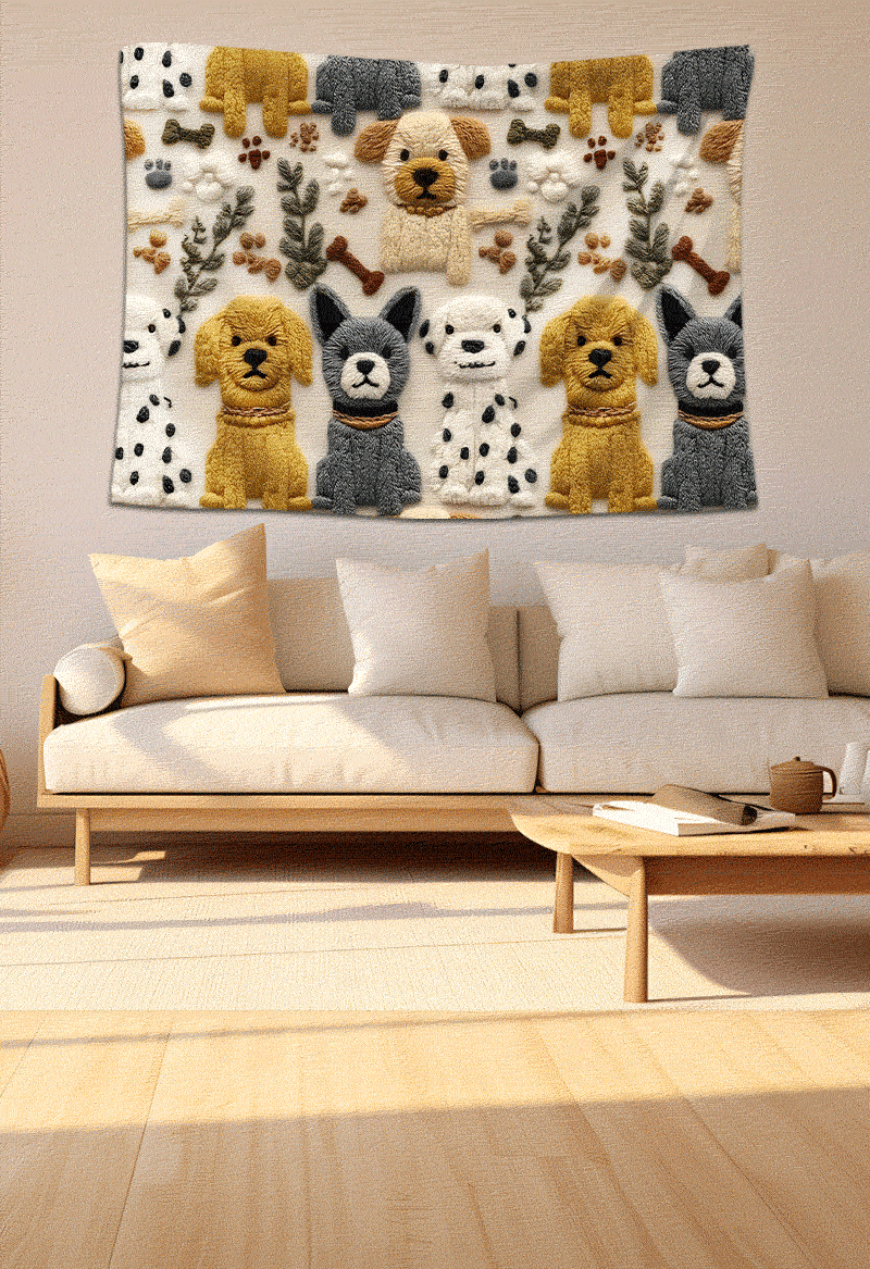 狗狗主题挂毯-3
