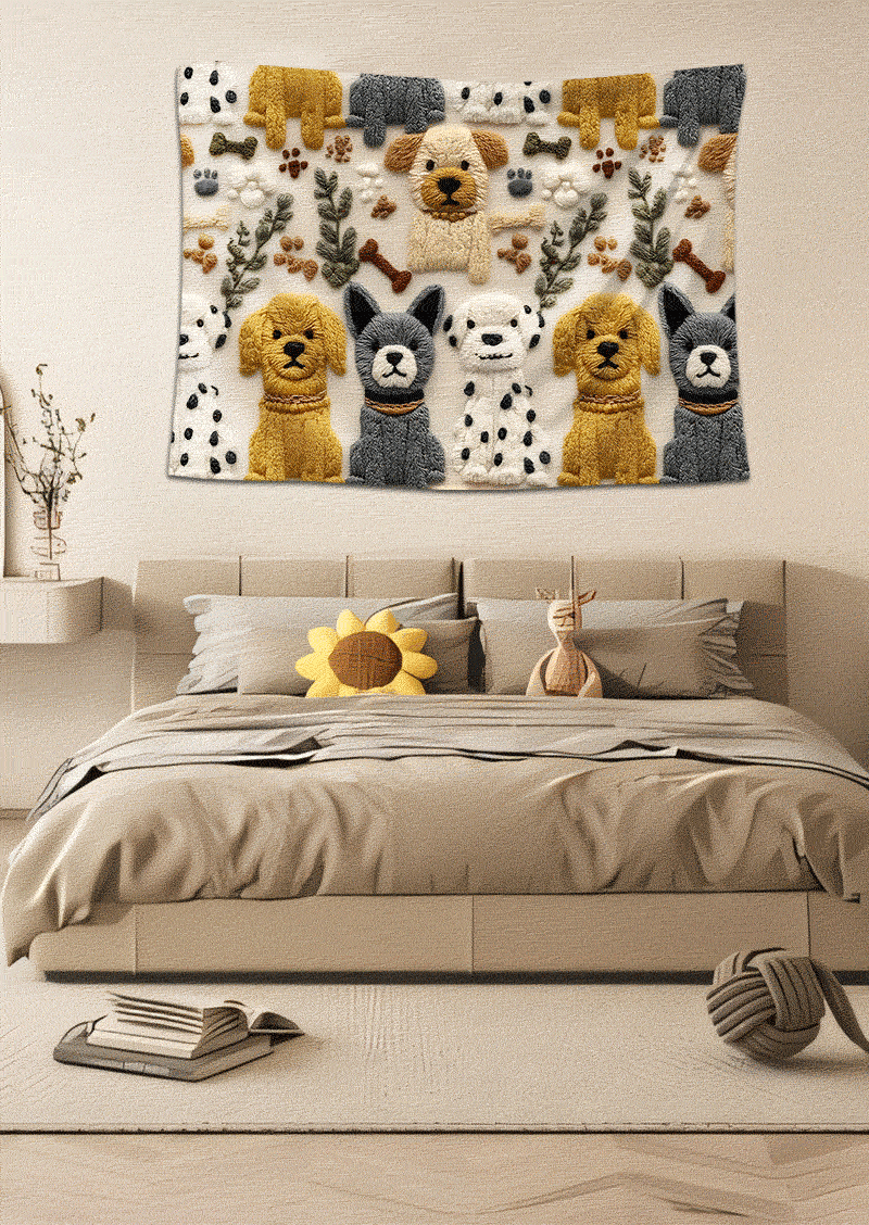狗狗主题挂毯-5