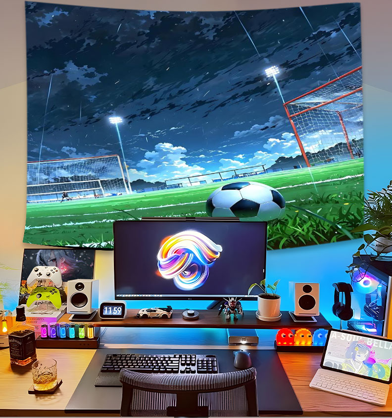 足球场主题挂布