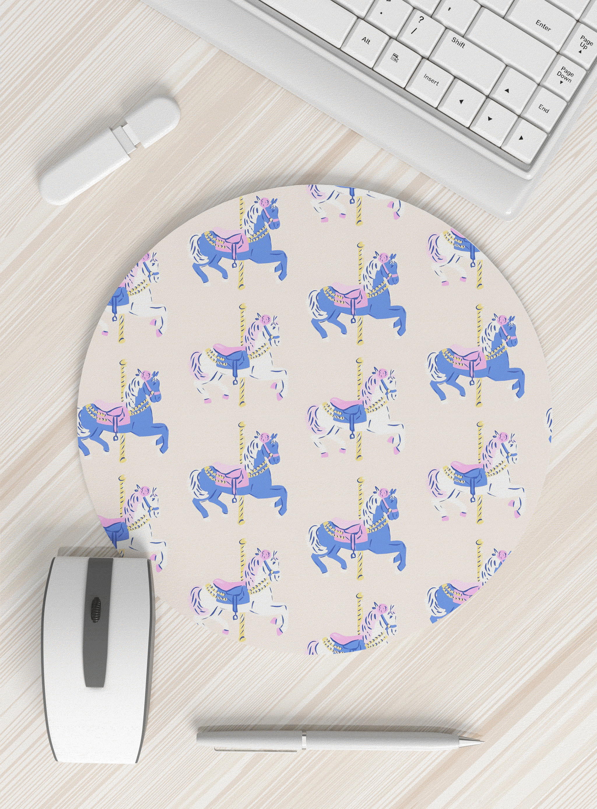 旋转木马鼠标垫