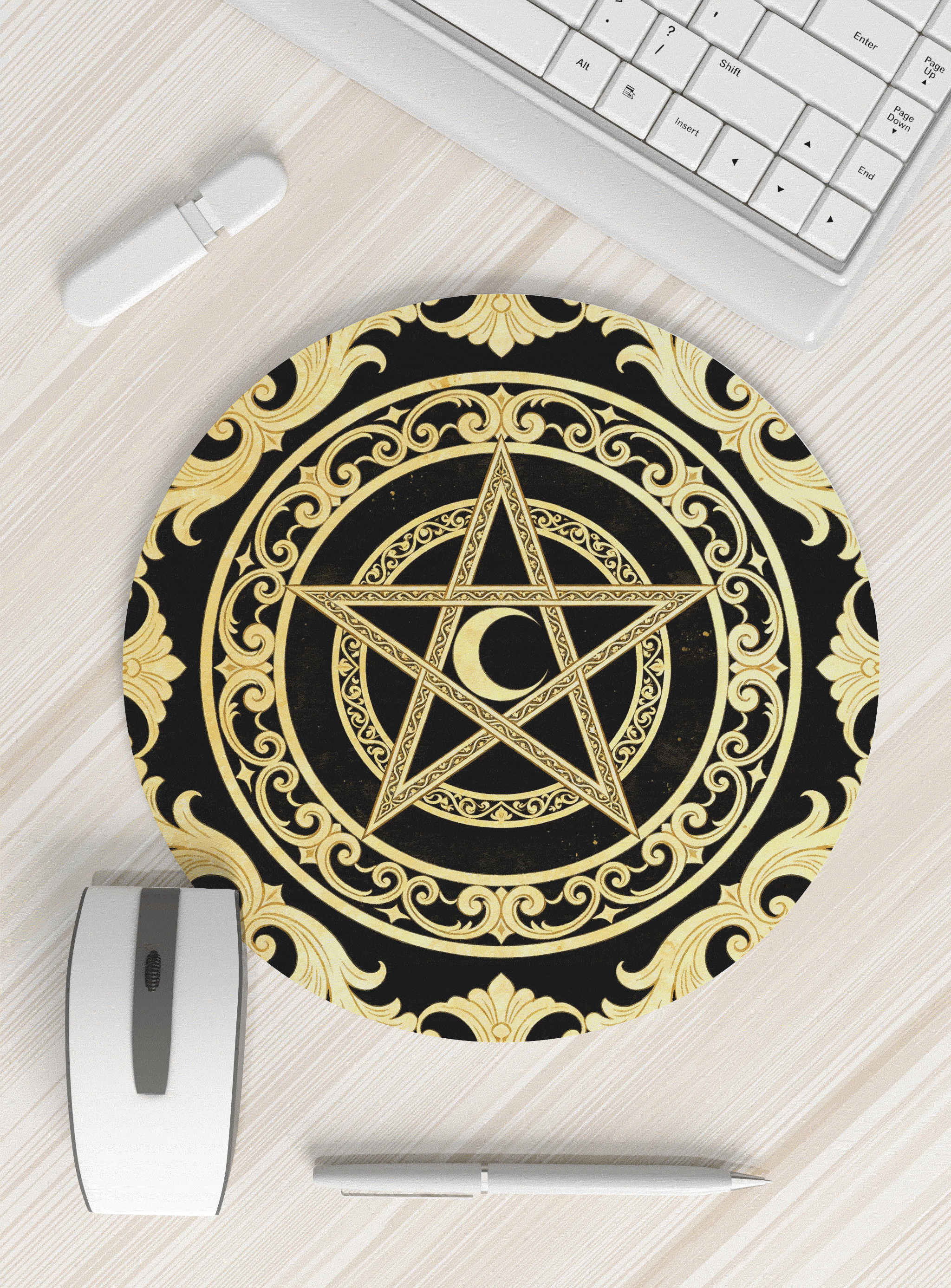 五芒星图案鼠标垫