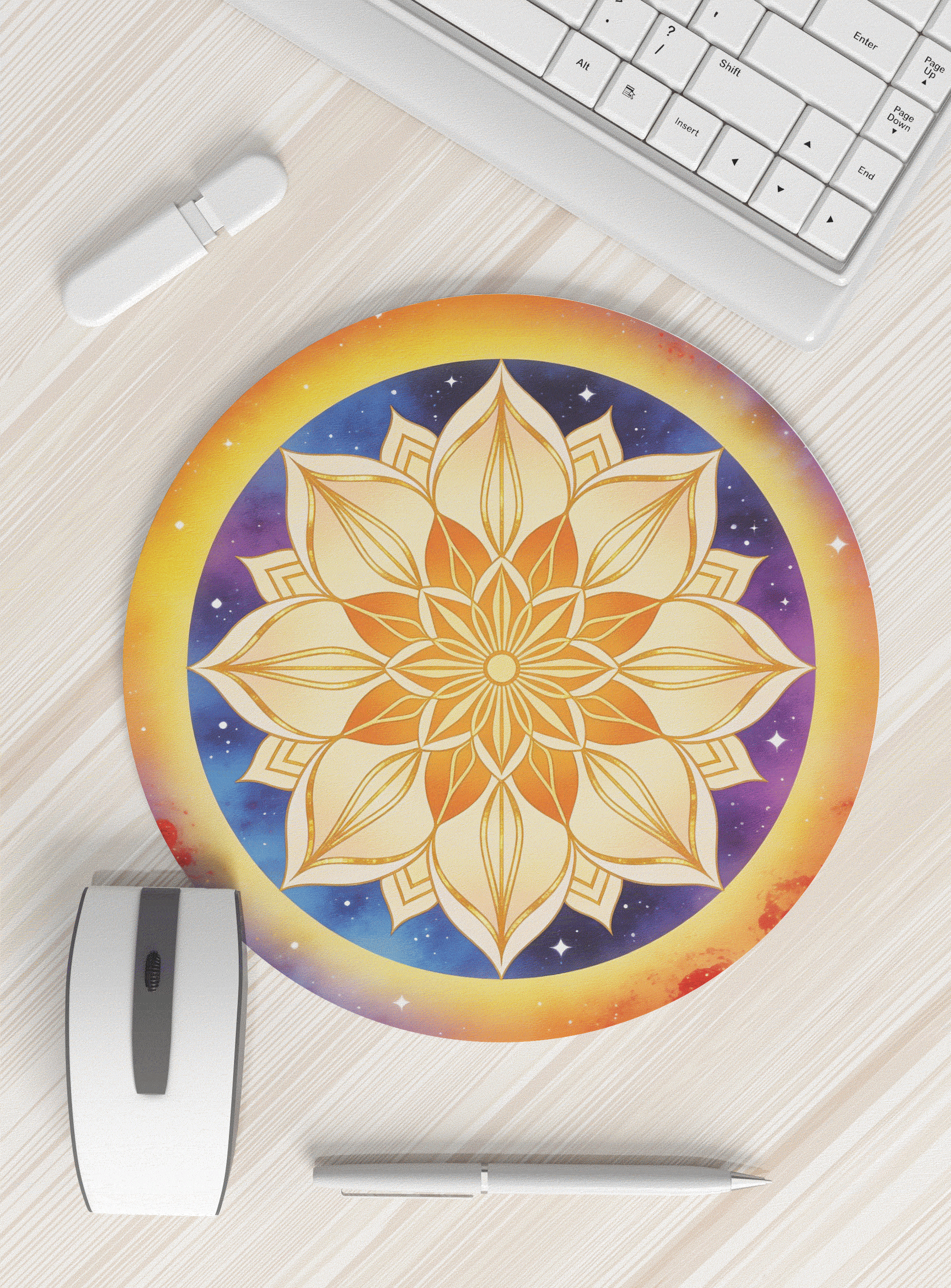 星空莲花鼠标垫