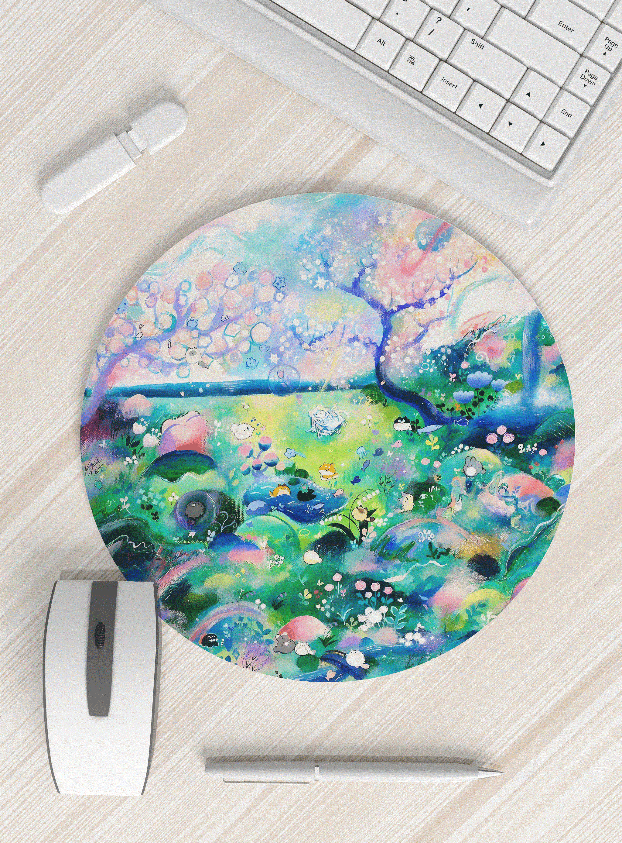 梦幻森林圆形鼠标垫